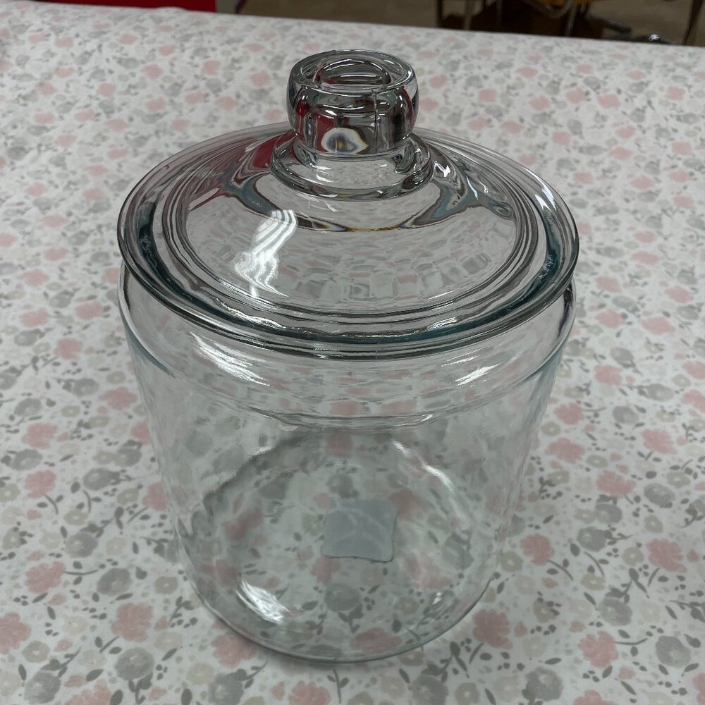 Anchor Hocking Glass Jar - Large 128 oz 10 inch tall with lid & 7 inch diameter